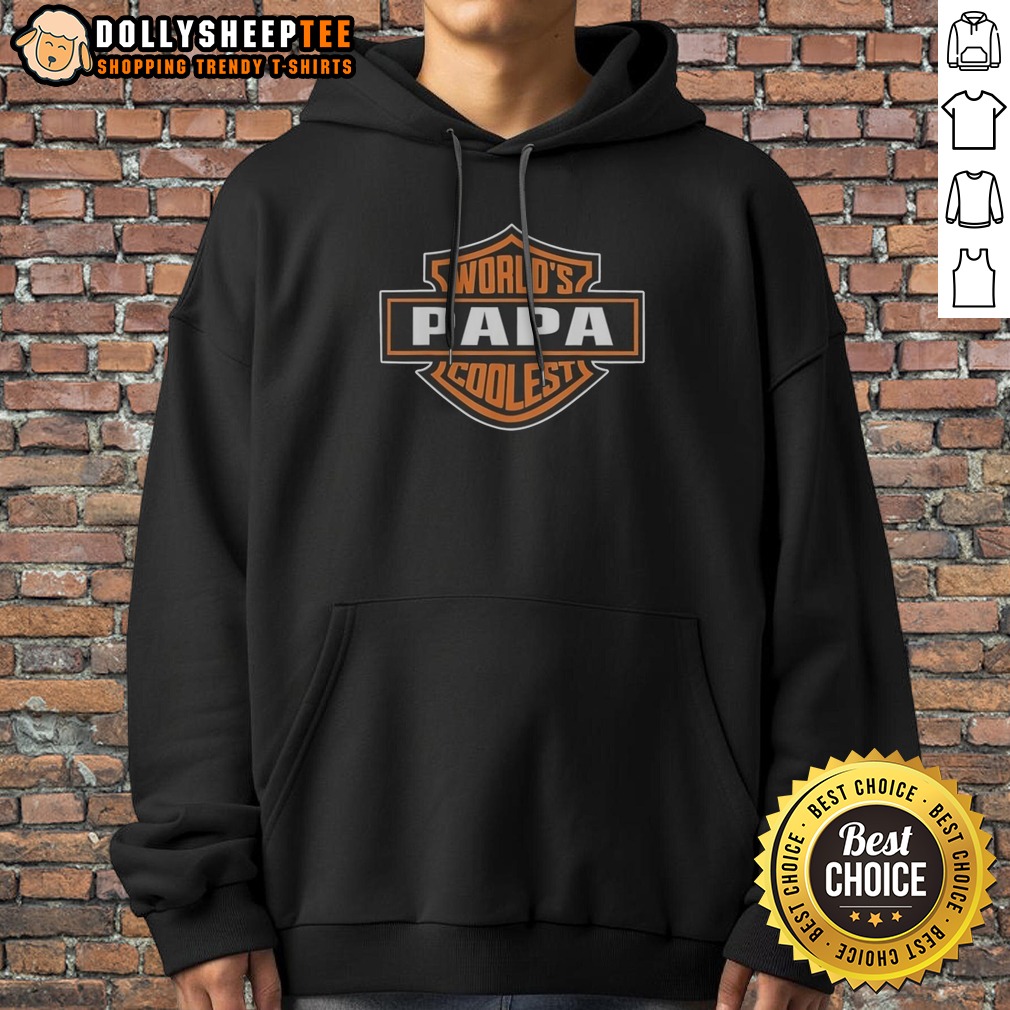Awesome Papa Harley Davidson Worlds Coolest Shirt - Image 2