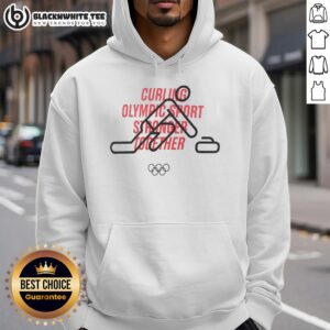 Alternative view of Awesome Curling Olympic Sport Stronger Together T-Shirt
