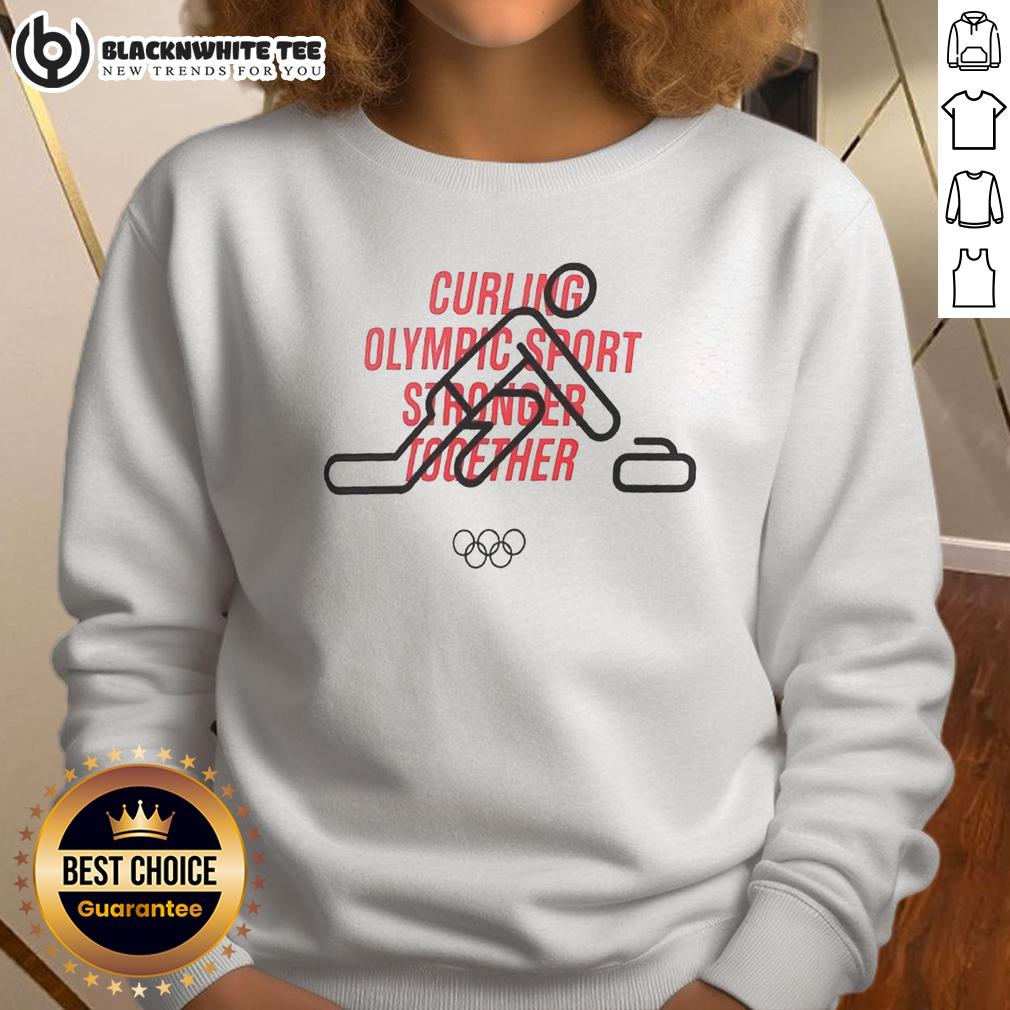Awesome Curling Olympic Sport Stronger Together T-Shirt - Image 5
