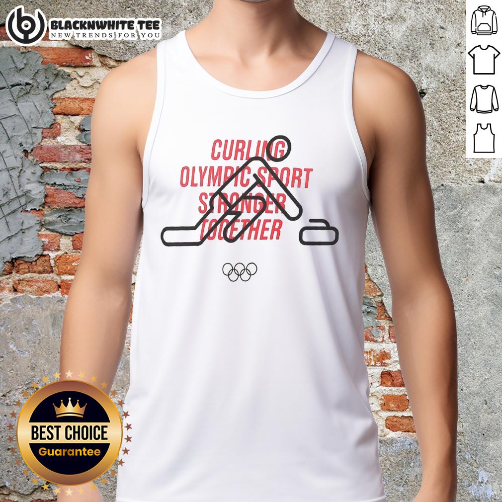 Awesome Curling Olympic Sport Stronger Together T-Shirt - Image 4