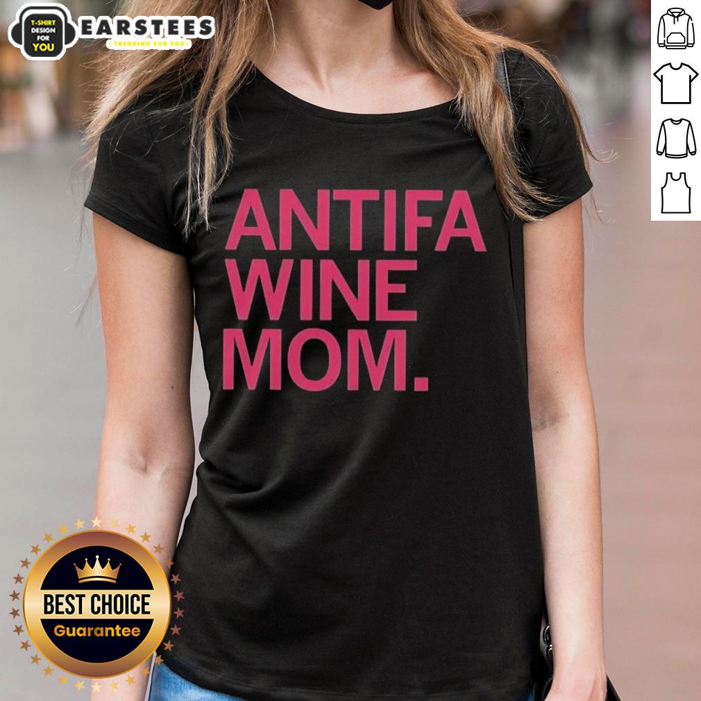 Original Antifa Wine Mom T-Shirt - Image 3