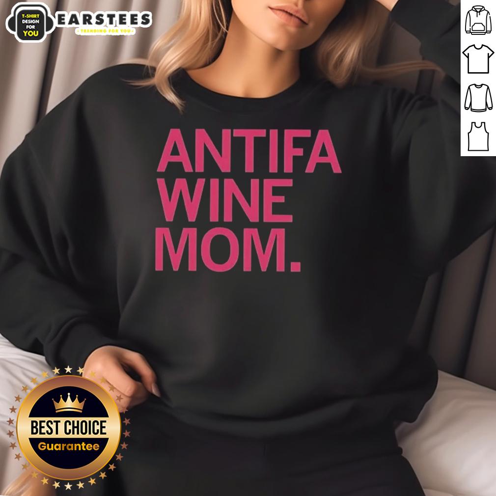 Original Antifa Wine Mom T-Shirt - Image 5