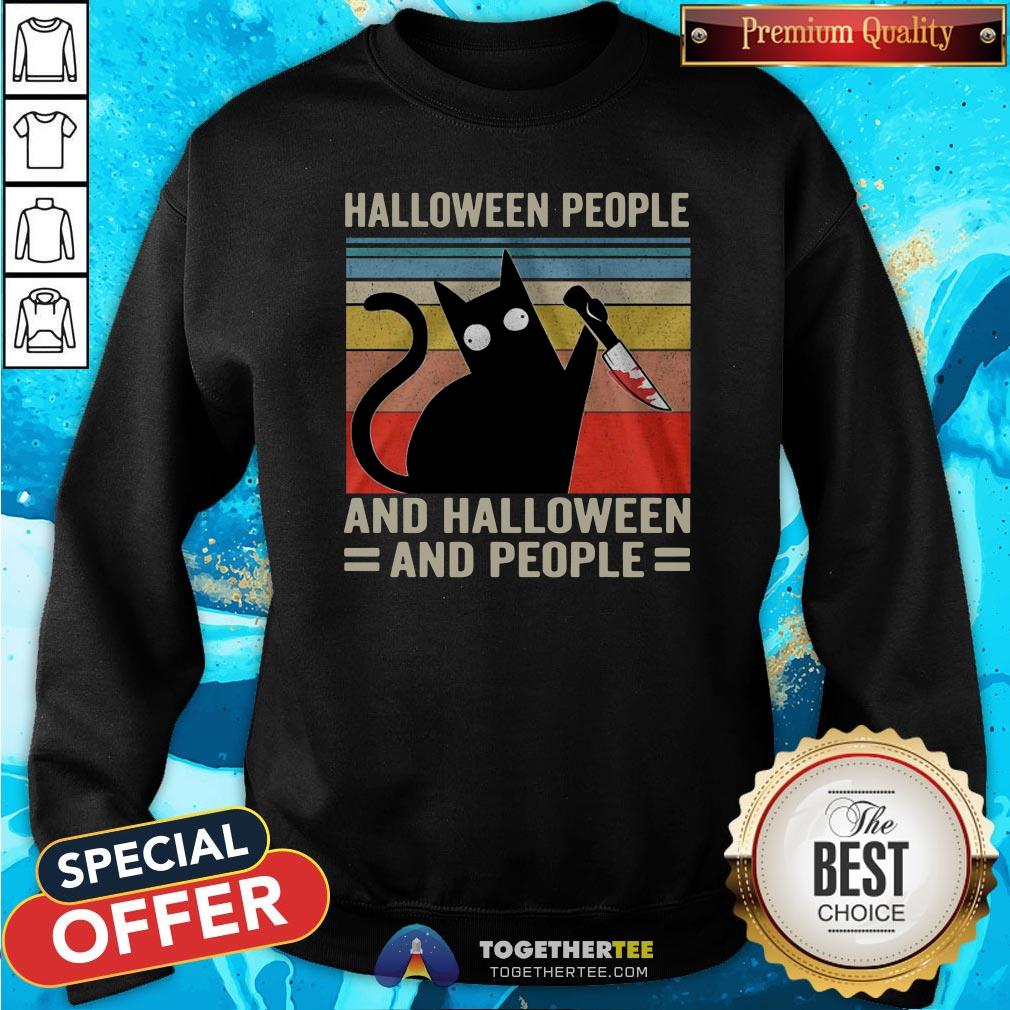 Premium I Hate Halloween And Halloween And People Vintage Shirt - Image 4