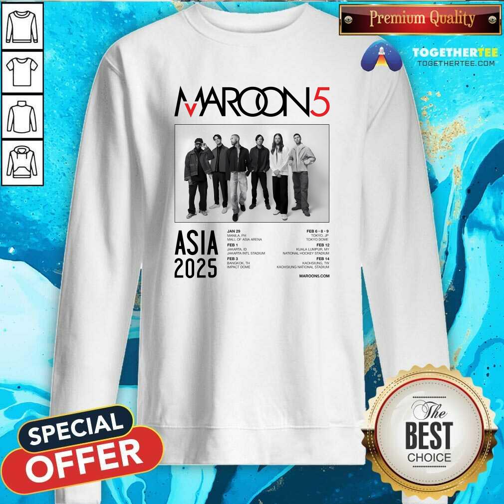Good Maroon 5 Asia Tour 2025 T-Shirt - Image 3