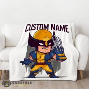 Alternative view of Good Marvel Chibi Wolverine Blanket Fleece Customized Blanket