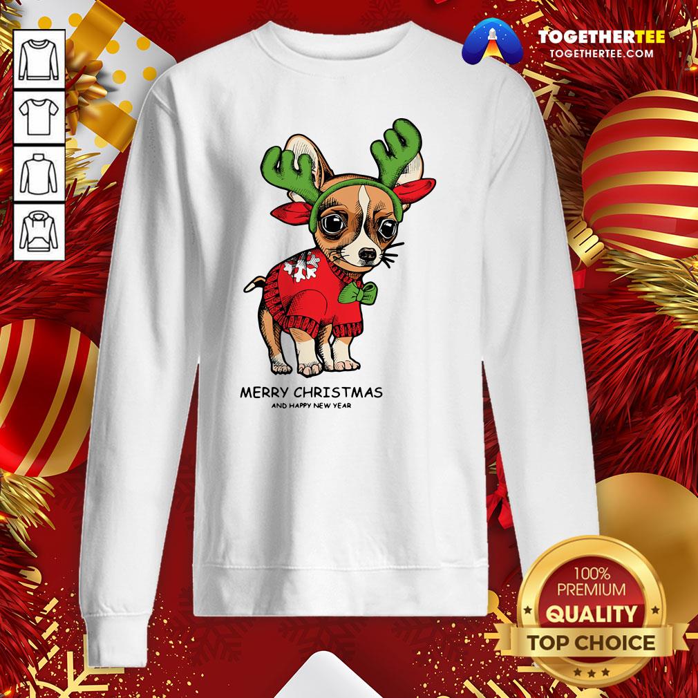 Cute Chihuahua Merry Christmas And Happy New Year Shirt - Image 4