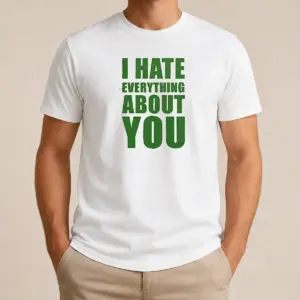 Nice Awesome I Hate Everything About You Shirt