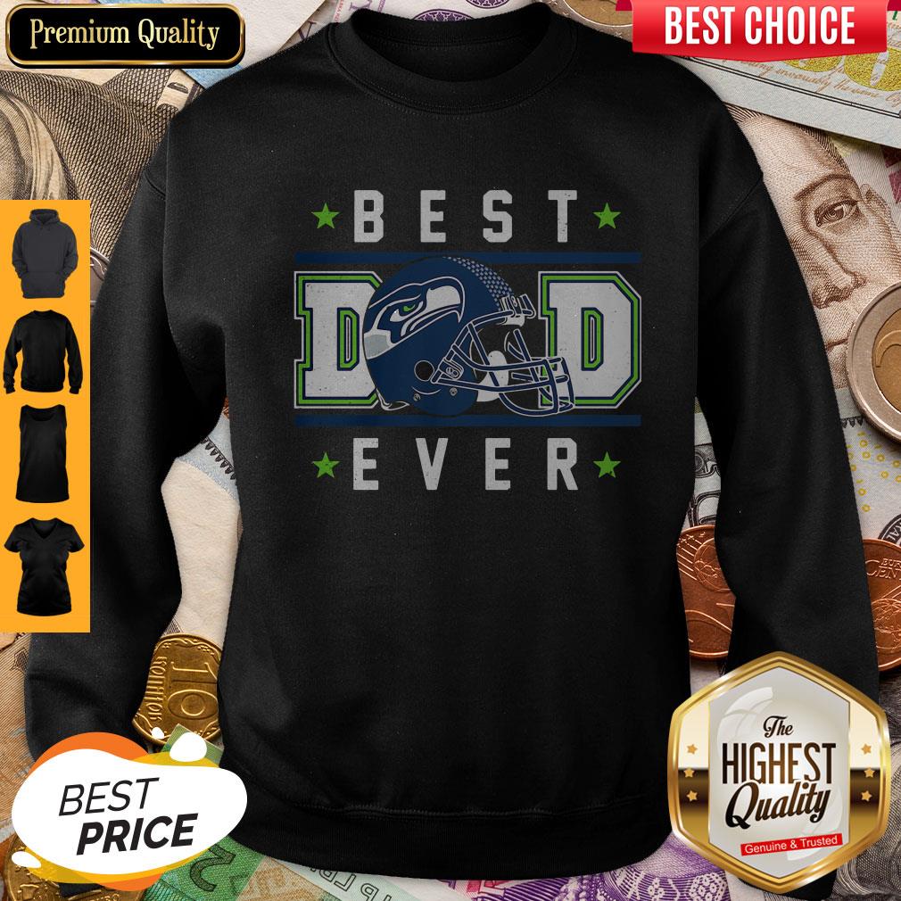 Seattle Seahawks Best Dad Ever Happy Father’S Day Stars Shirt - Image 4