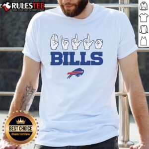 Official Buffalo Bills Football Homage Youth Love Sign Hand Signals T-Shirt