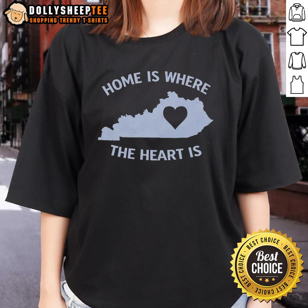 Premium Home Is Where The Heart Is Kentucky Heart T-Shirt - Image 3