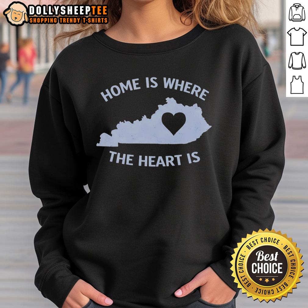Premium Home Is Where The Heart Is Kentucky Heart T-Shirt - Image 5