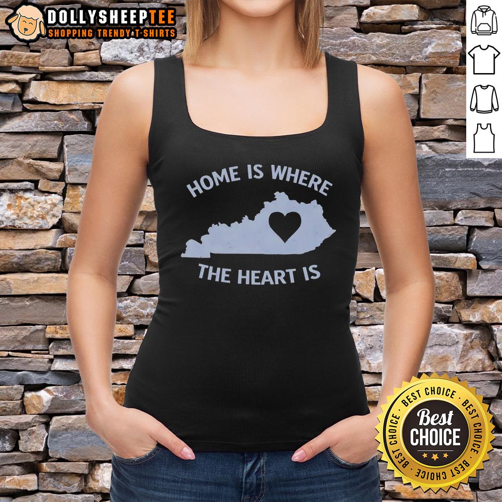 Premium Home Is Where The Heart Is Kentucky Heart T-Shirt - Image 4