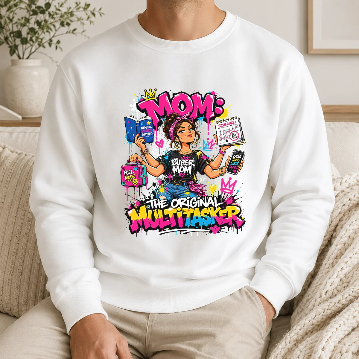 Original Multitasker Mom Graffiti Shirt - Image 7