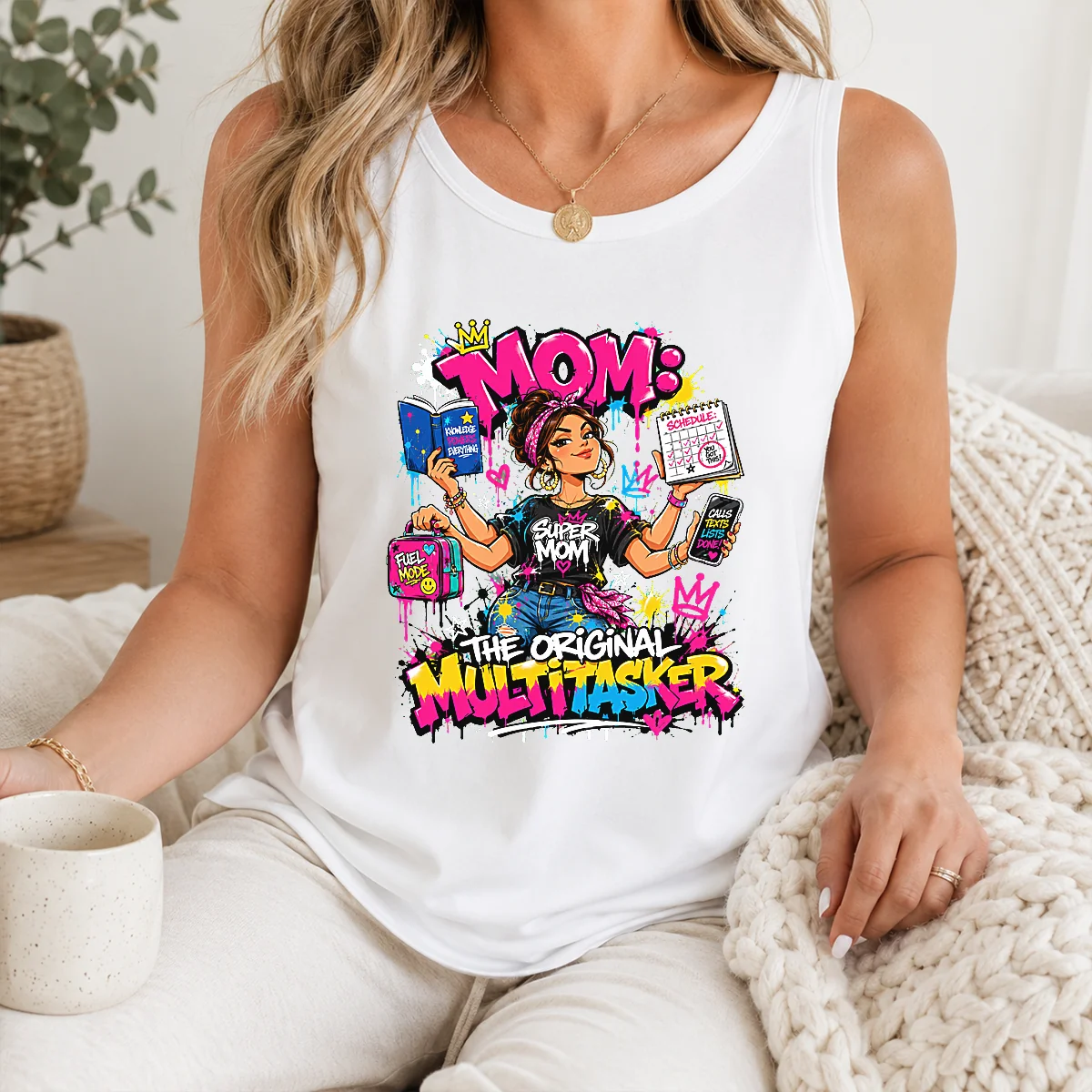 Original Multitasker Mom Graffiti Shirt - Image 3