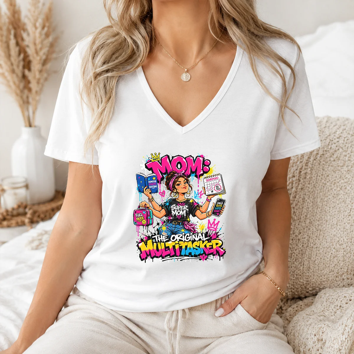 Original Multitasker Mom Graffiti Shirt - Image 2