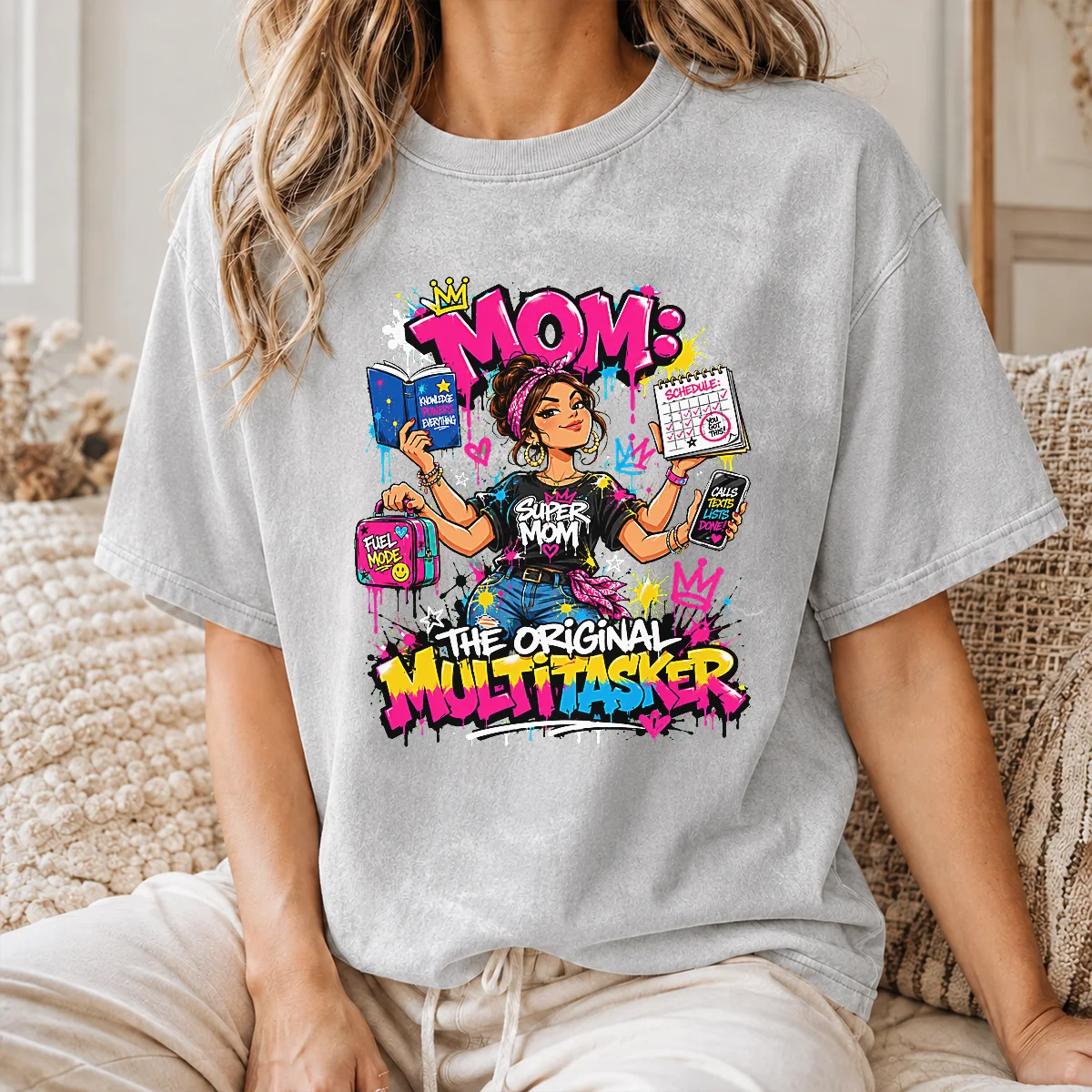 Original Multitasker Mom Graffiti Shirt - Image 8