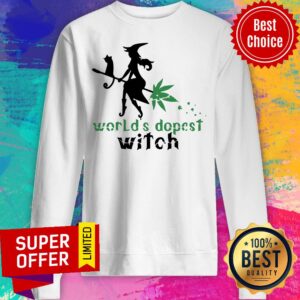 Alternative view of Nice Weed Worlds Dopest Witch Shirt