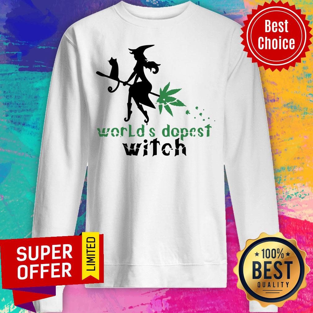 Nice Weed Worlds Dopest Witch Shirt - Image 2