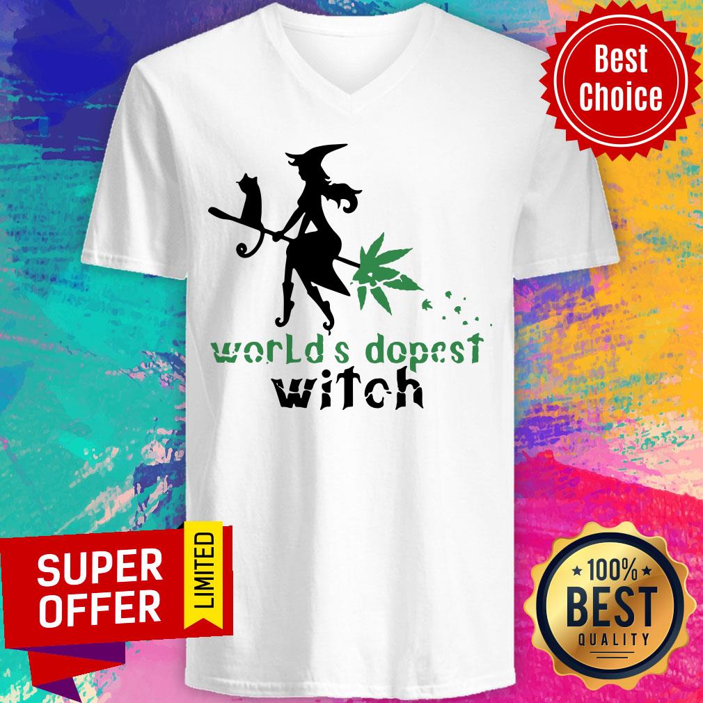 Nice Weed Worlds Dopest Witch Shirt - Image 4