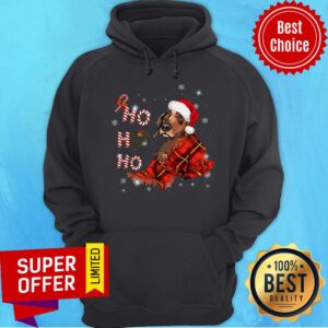 Alternative view of Funny Dachshund Ho Ho Ho Christmas Shirt