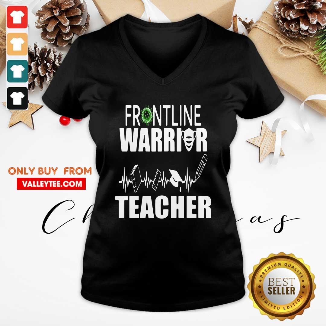 Pretty Frontline Warrior Teacher Good Gift For Teachers Shirt - Image 3