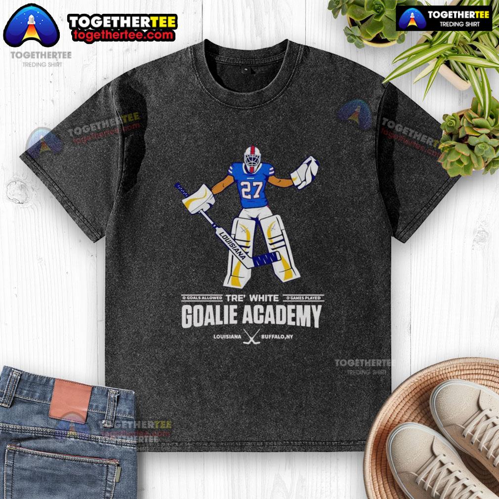 Nice Tre' White Goalie Academy 0 Goals Allowed 0 Games Played T-Shirt - Image 5