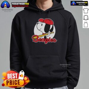 Alternative view of Premium Snoopy Comic Beagle Baseball T-Shirt