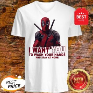 Alternative view of Deadpool I Want You To Wash Your Hands And Stay At Home Coronavirus Shirt