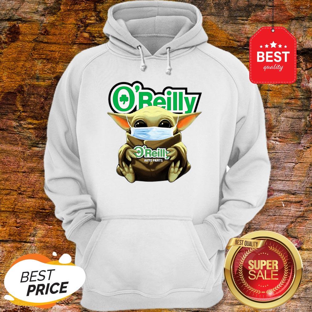Star Wars Baby Yoda Mask Hug O’Reilly Auto Parts Covid-19 Shirt - Image 5