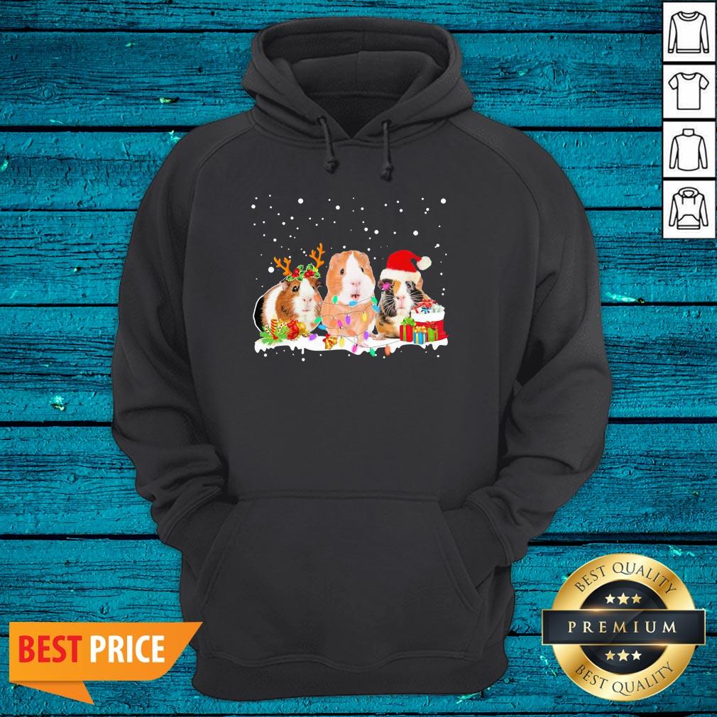 Top Guinea Pig Christmas Light Shirt - Image 2