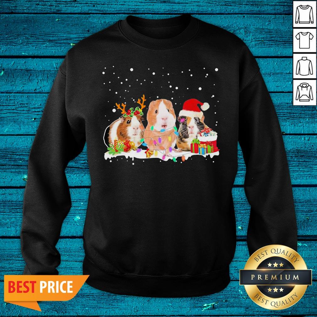 Top Guinea Pig Christmas Light Shirt - Image 5
