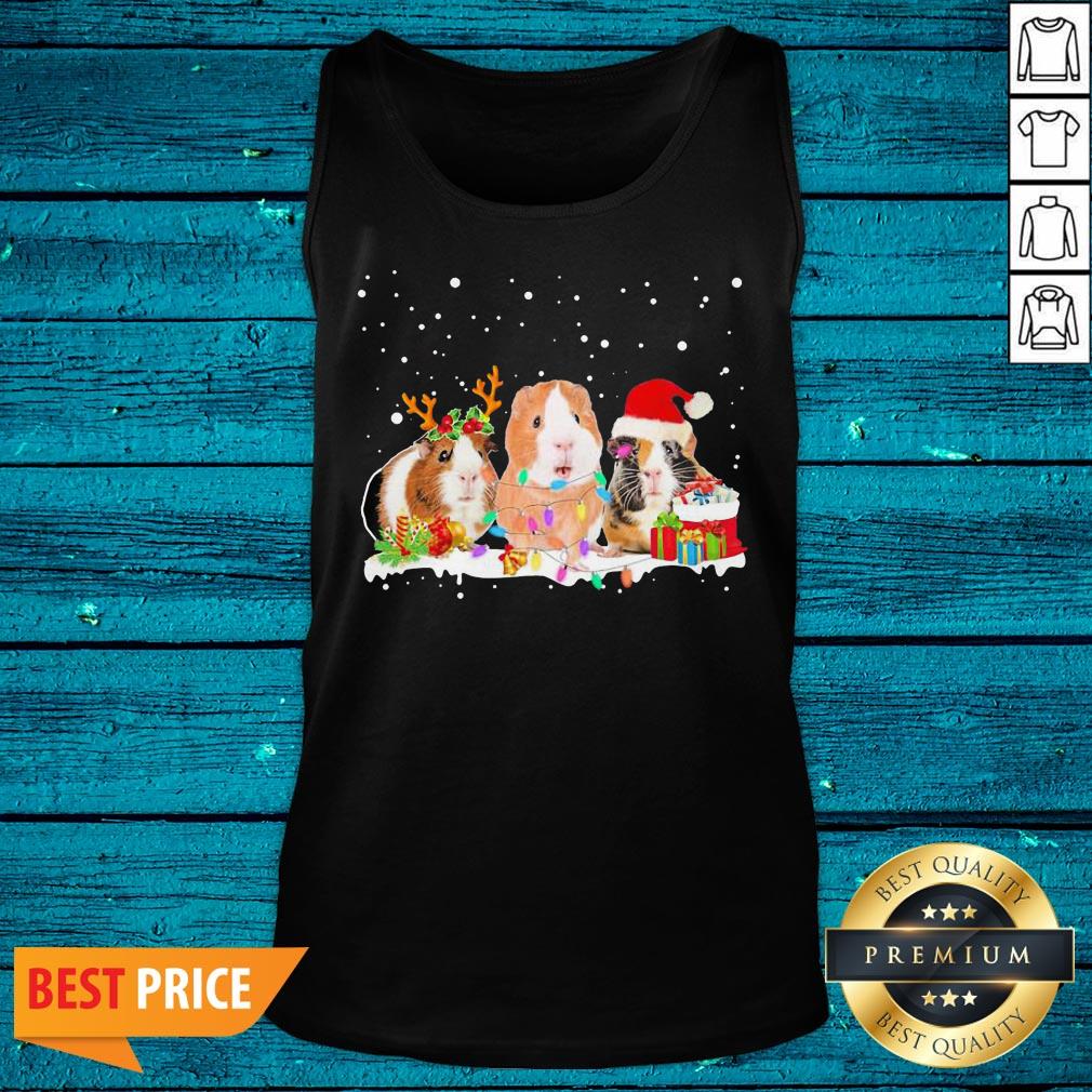 Top Guinea Pig Christmas Light Shirt - Image 4