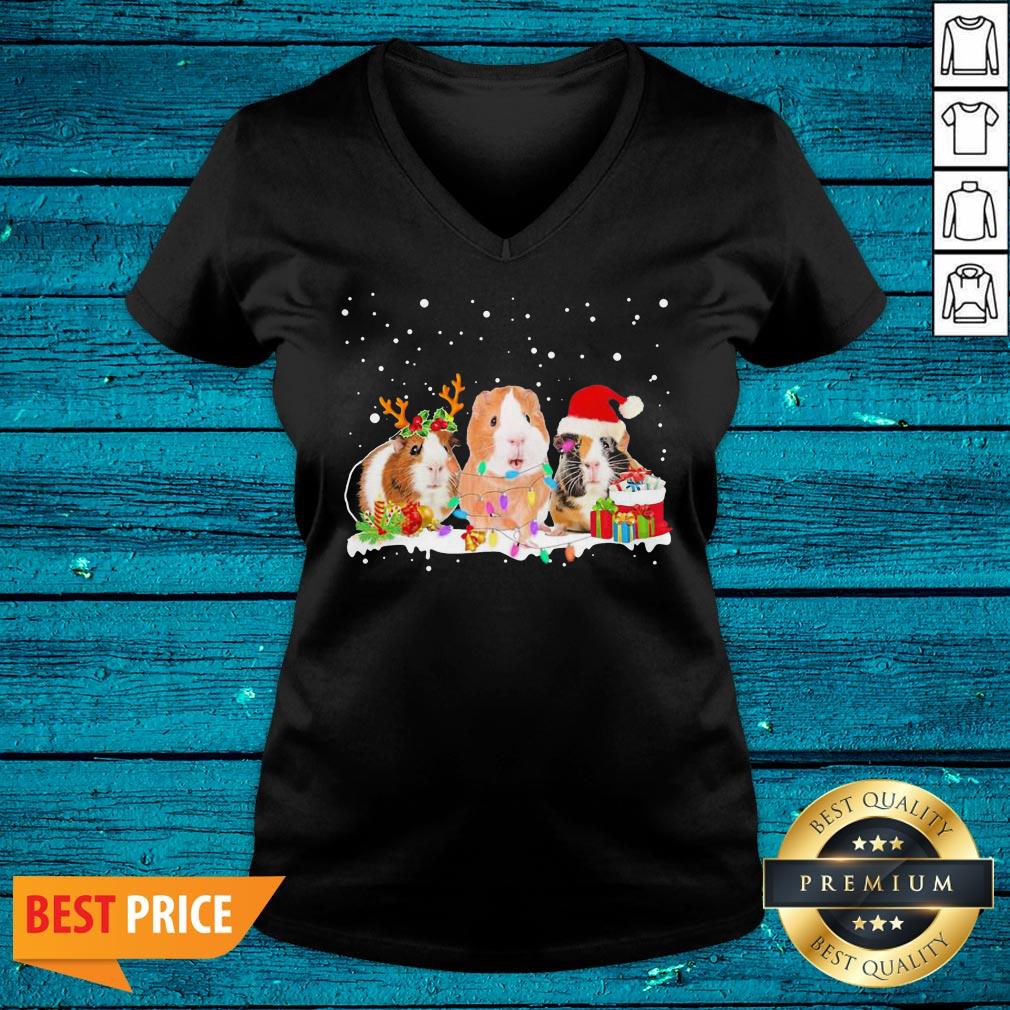 Top Guinea Pig Christmas Light Shirt - Image 3