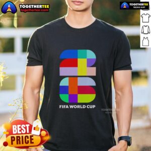 Top FIFA 2026 World Cup Colour Logo Emblem T-Shirt
