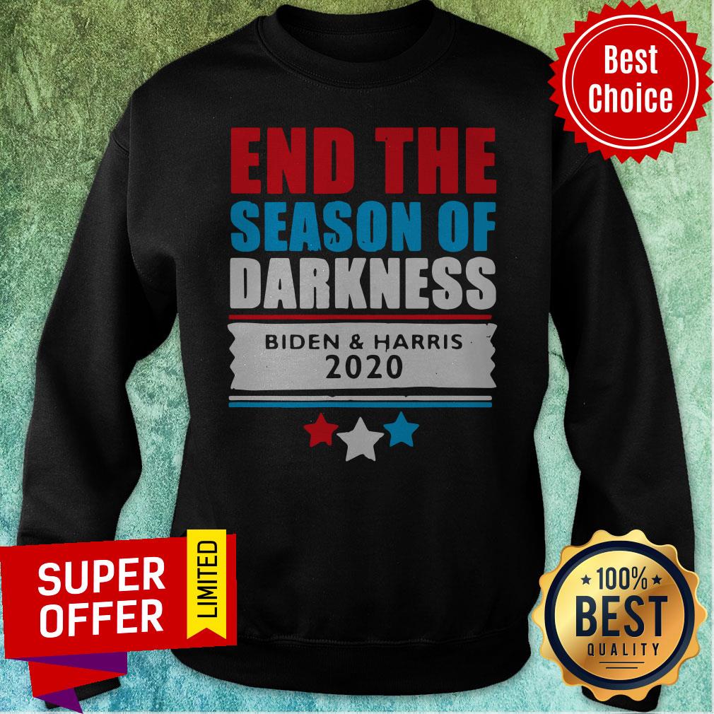 Top End The Season Of Darkness Biden And Harris 2020 Shirt - Image 2