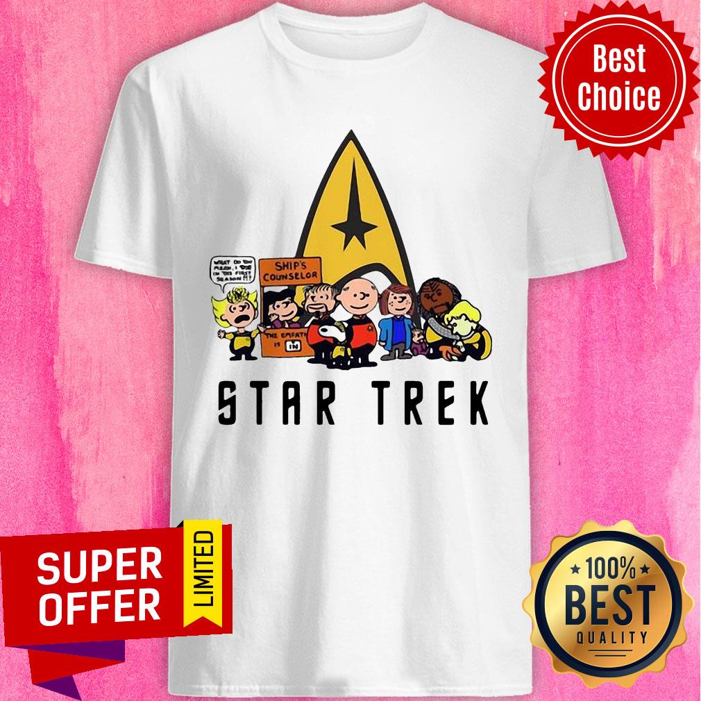 Nice Star Trek Ship’s Counselor Peanuts Characters Shirt