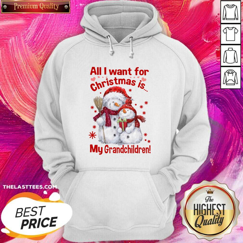 Top Snowman All I Want For Christmas Is My Grandchildren Merry Christmas Shirt - Image 5