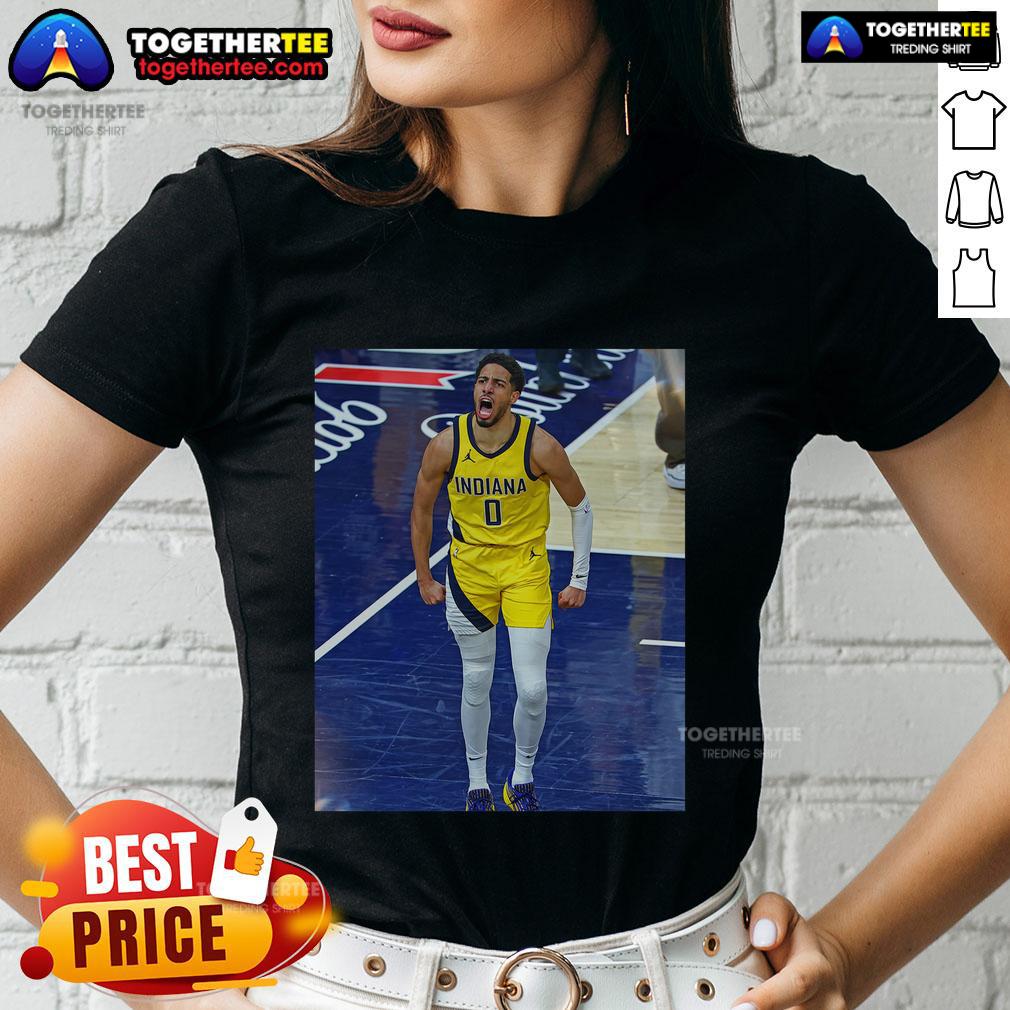 Official Tyrese Haliburton Indiana Pacers Game Frames T-Shirt - Image 3