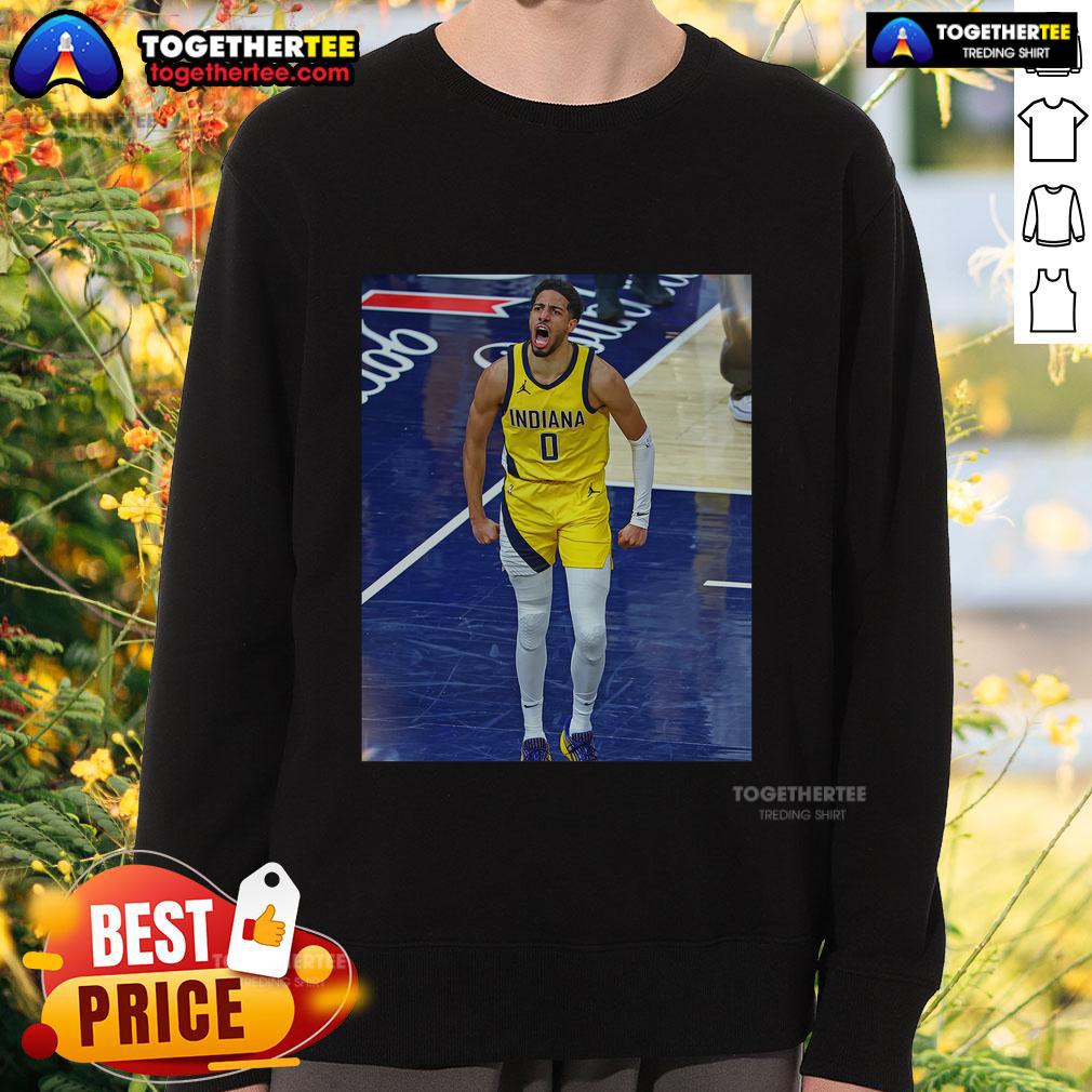 Official Tyrese Haliburton Indiana Pacers Game Frames T-Shirt - Image 5