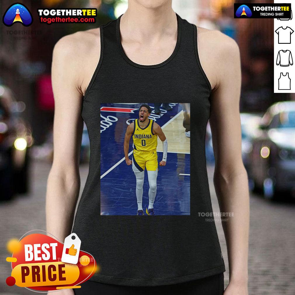 Official Tyrese Haliburton Indiana Pacers Game Frames T-Shirt - Image 4