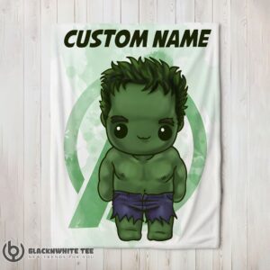Perfect Pretty Superhero Marvel Avenger Chibi Hulk Blanket Fleece Customized Blanket