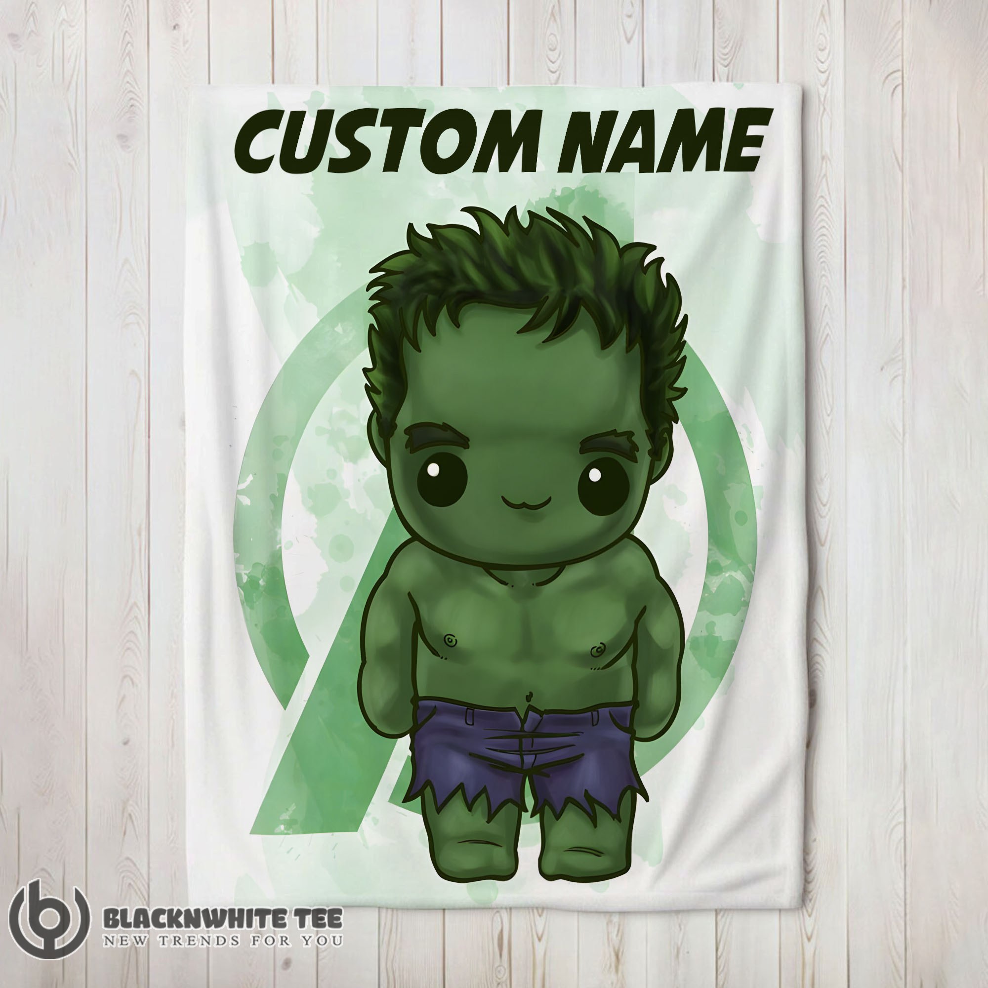 Perfect Pretty Superhero Marvel Avenger Chibi Hulk Blanket Fleece Customized Blanket