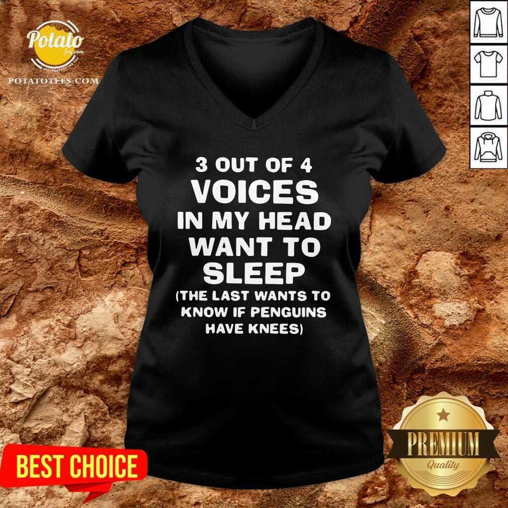 Awesome 3 Out Of 4 Voices In My Head Want To Sleep Shirt - Image 2
