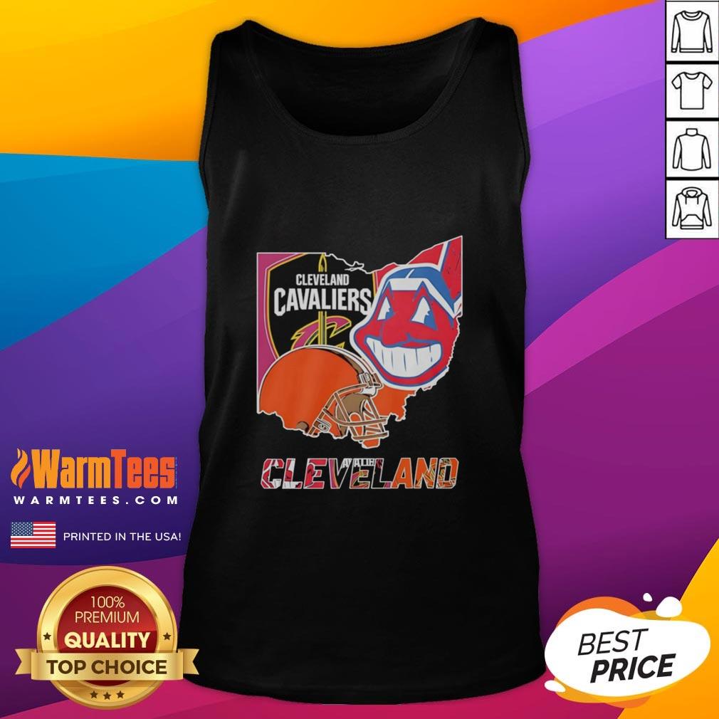 Premium Cleveland Cavaliers Football Symbol Helmet Logo And Map T-Shirt - Image 4
