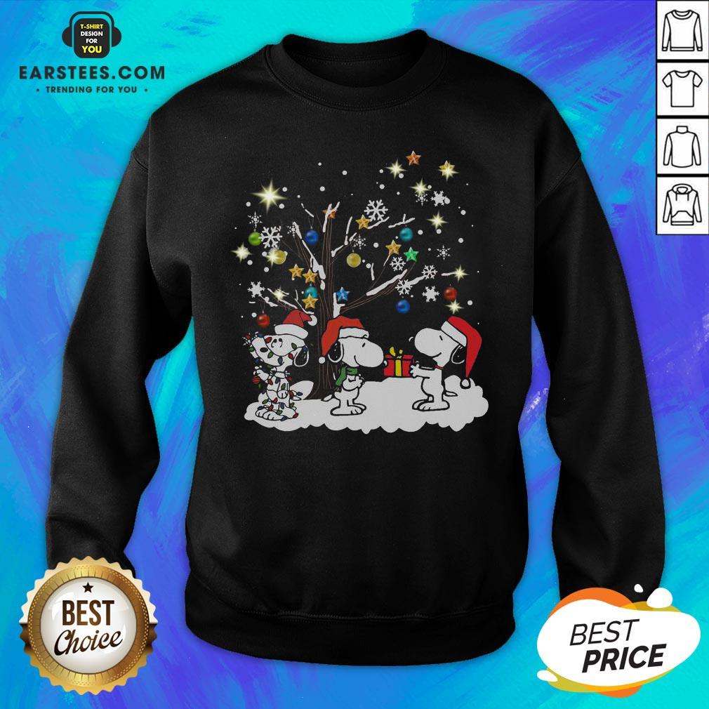 Awesome Snoopy Santa Happy Light Christmas 2020 Shirt - Image 5
