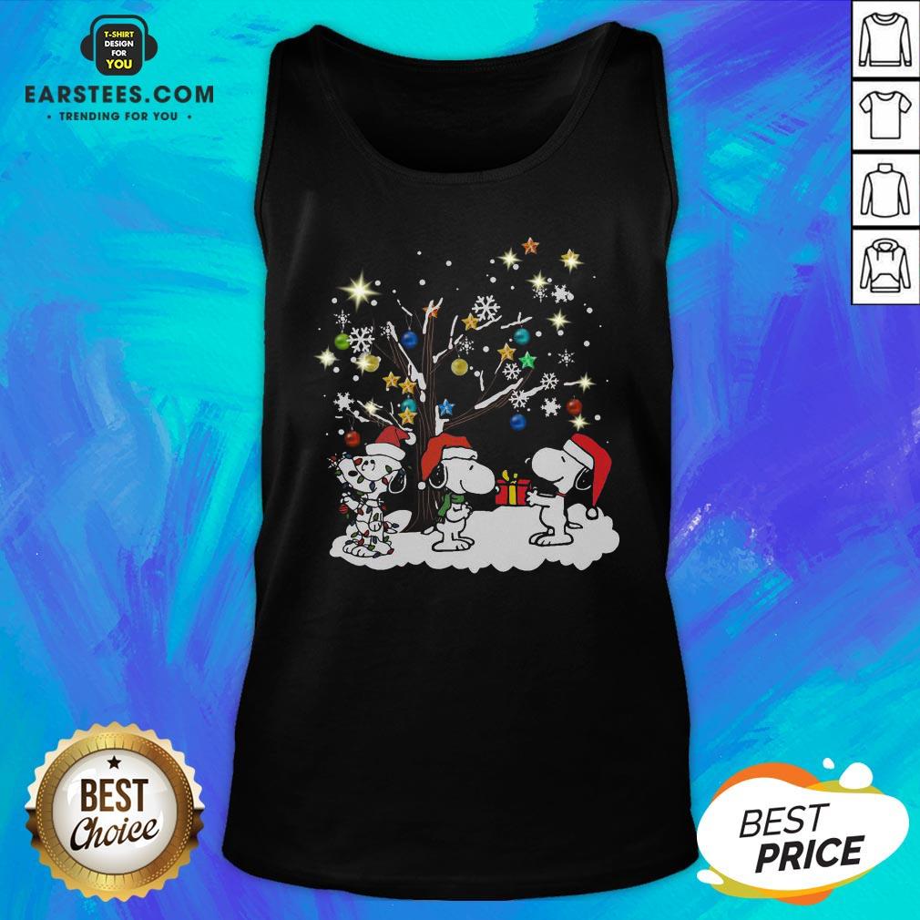 Awesome Snoopy Santa Happy Light Christmas 2020 Shirt - Image 4