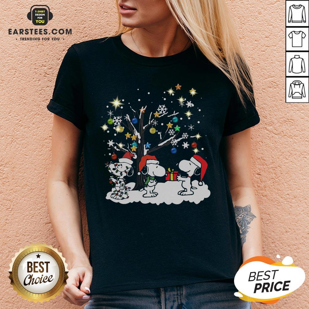 Awesome Snoopy Santa Happy Light Christmas 2020 Shirt - Image 3