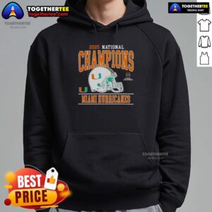 Alternative view of Nice 2025 CFP National Champions Miami Hurricanes Football T-Shirt