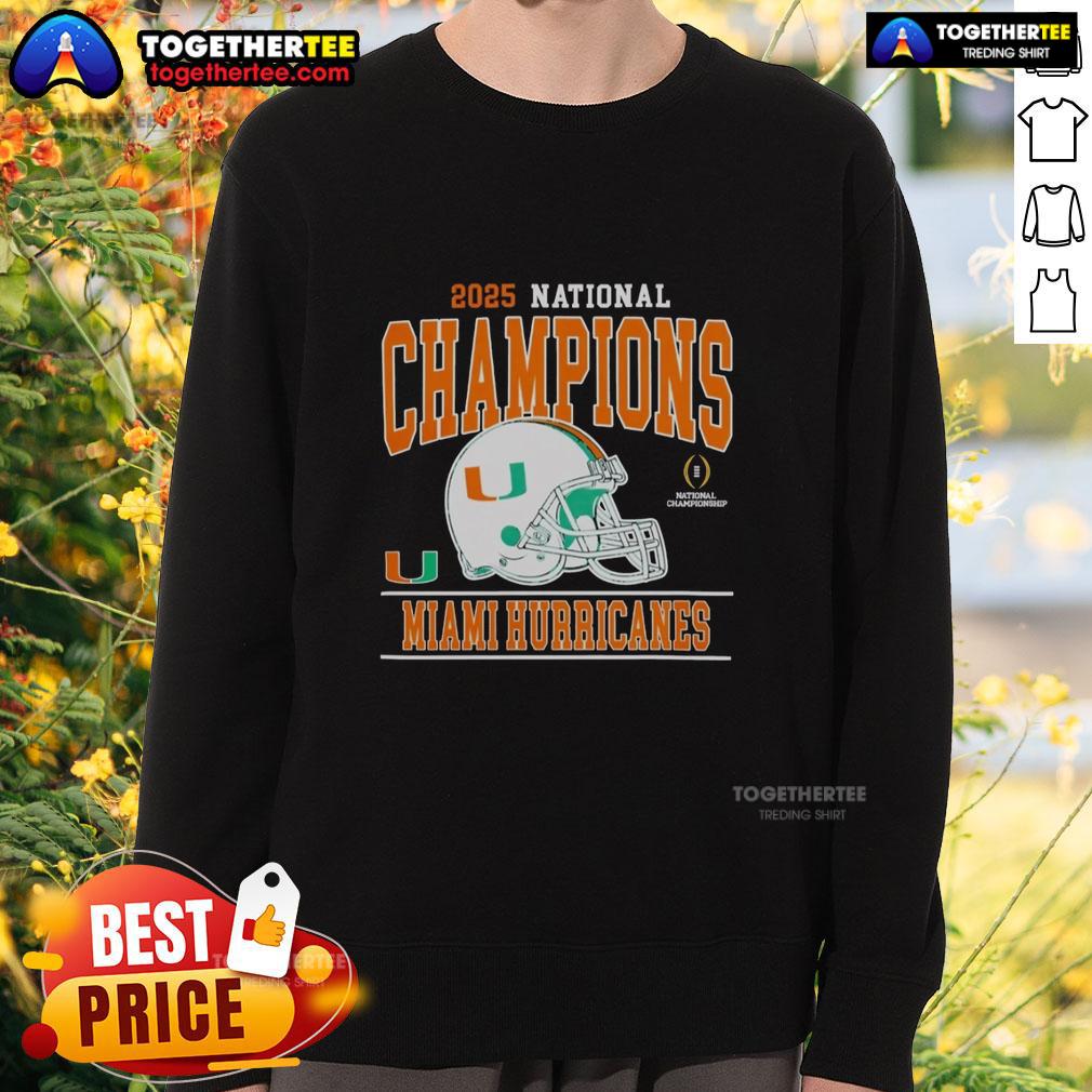 Nice 2025 CFP National Champions Miami Hurricanes Football T-Shirt - Image 5