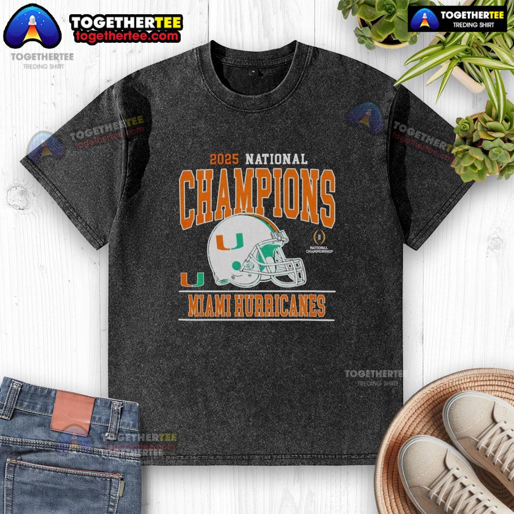 Nice 2025 CFP National Champions Miami Hurricanes Football T-Shirt - Image 6